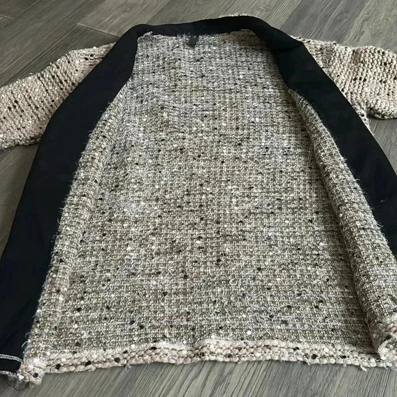 🔥Y.A.S.🔥 | Nude, black and white speckled wool blend  knit cardigan - Picture 9 of 13